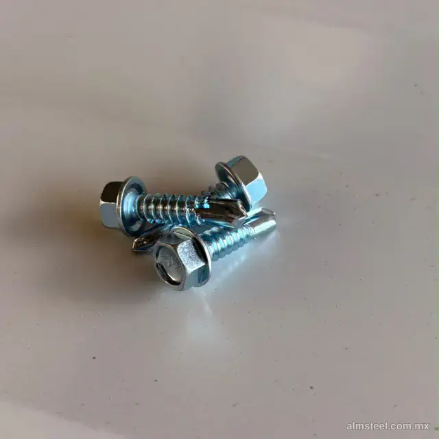 Pijas galvanizadas de punta broca con cabeza hexagonal
