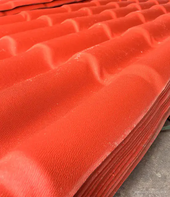 Textura de la plastiteja roja de cerca